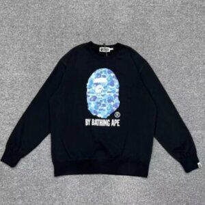 Bape Black Crew Neck Long Sleeve T-Shirt